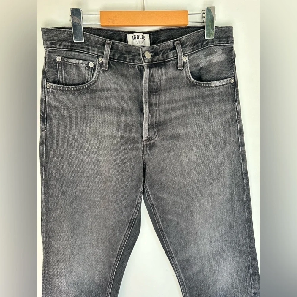 Agoldie Jamie jeans  Straight in Void washed black size 28 - Picture 12 of 12